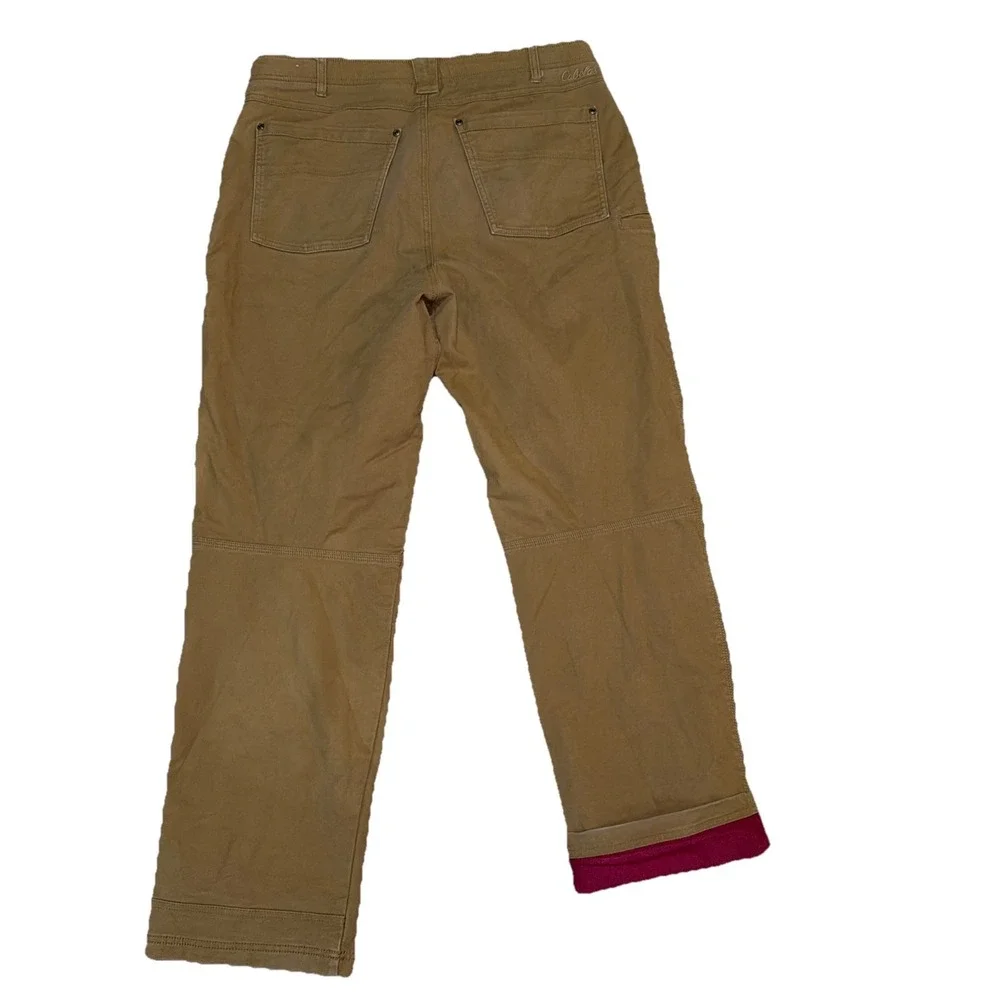 Cabela's Pants Mens 38x34 Tan Classic Fit Fleece Lined Stretch‎ Winter Outdoor
